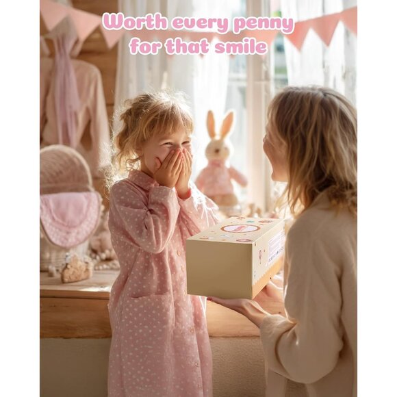 🆕 8 Pcs Baby Doll Accessories Dolls Clothes with Bassinet for 17-22 Inch Baby - Picture 7 of 7